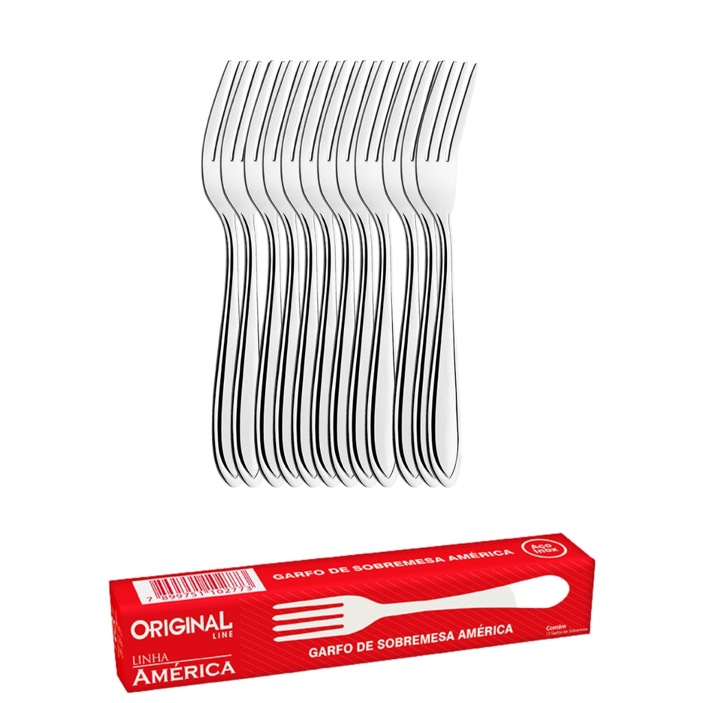 Conjunto de Garfos de Sobremesa Quid Inox Universal 12 Unidades - Quid