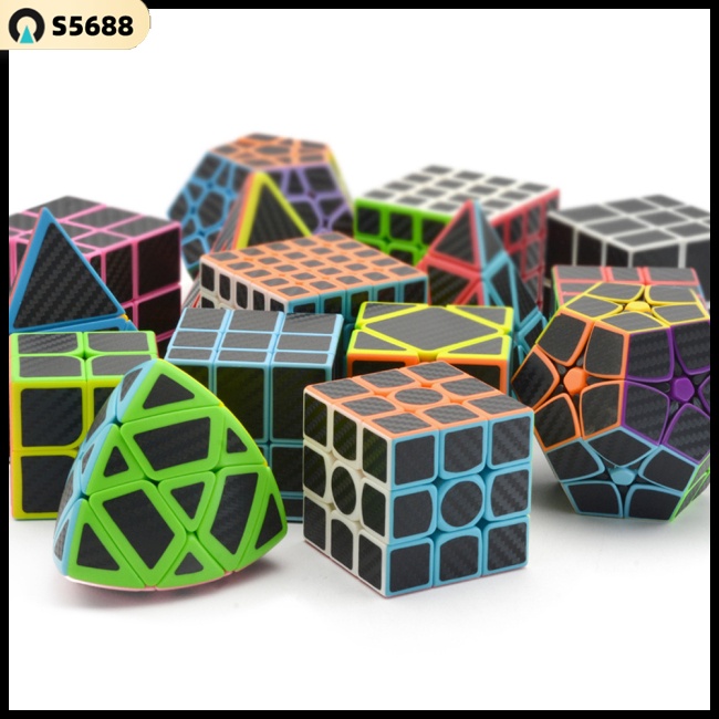 SSS Lefang 3x3 Cubo Mágico De Fibra De Carbono Série Pirâmide Espelho Skewb Speed Cube Puzzle Toys For Children