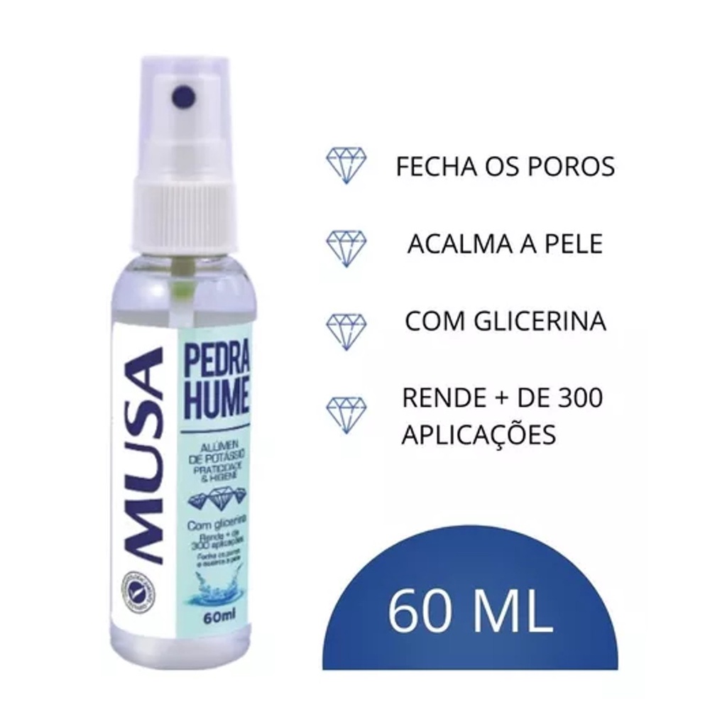 Imagem do produto Kit pedra Hume Spray Musa com 2 unidades de 60 ml cada - Pronta Entrega 1