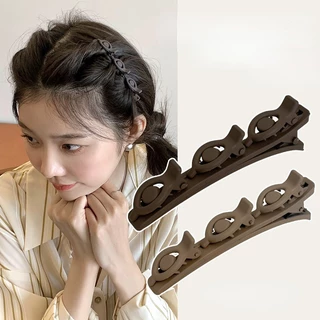 1Pcs Khaki Series Side Braided Hairpin Faixa De Testa Trançada Lateral Quebrada Hairclips Headwear Acessório De Cabelo