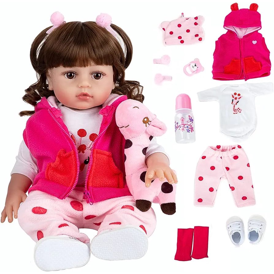 Boneca Reborn Beber Reborn 22 Acessórios Brinquedos Menina