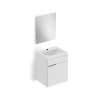 Gabinete de banheiro com lavatório e espelheira Avant 41x34cm branco Celite