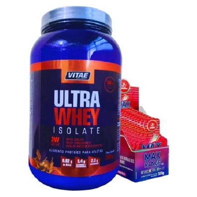 Kit Ultra Whey Isolate 2w 900g + 10un Carbo Gel Max Range