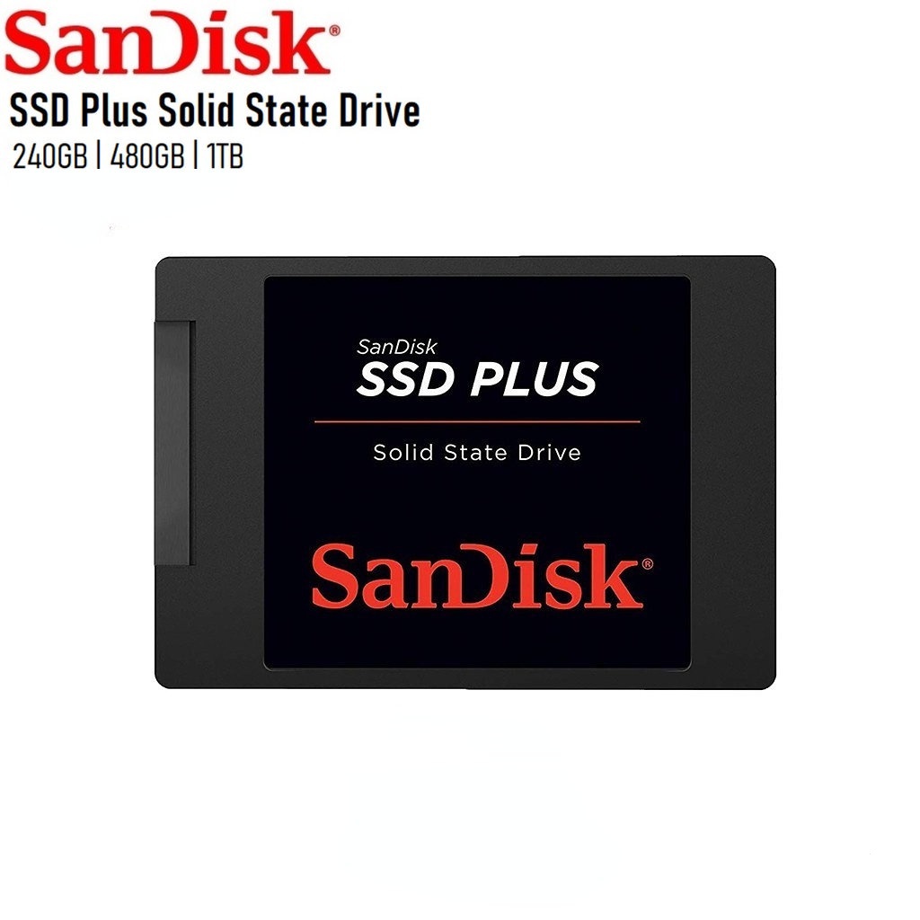 SanDisk SSD PLUS 2TB Unidade Interna Ssd Disco Rígido Interno Hdd 2.5 Disco 500gb Sata Disco Rígido Interno Para Laptop 240gb 1TB 512gb 128gb 256gb 2T