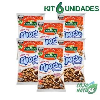 KIT 6 Unidades Pipoca Doce Gourmet Sem Glúten Vegana 90g - Natural Life