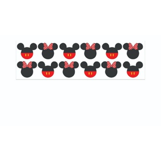 Faixa Autocolante Para Parede de Quarto Sala Minnie e Mickey Mouse