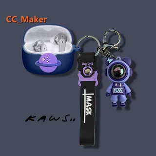 Para A Caixa JBL TUNE Buds Case Astronauta Criativo Porta-Chaves Silicone Macio À Prova De Choque Wave200 TWS/Wave Beam Protective Cover