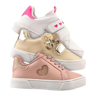 Kit 3 Pares De Tênis Infantil Para Meninas Do 22 ao 27