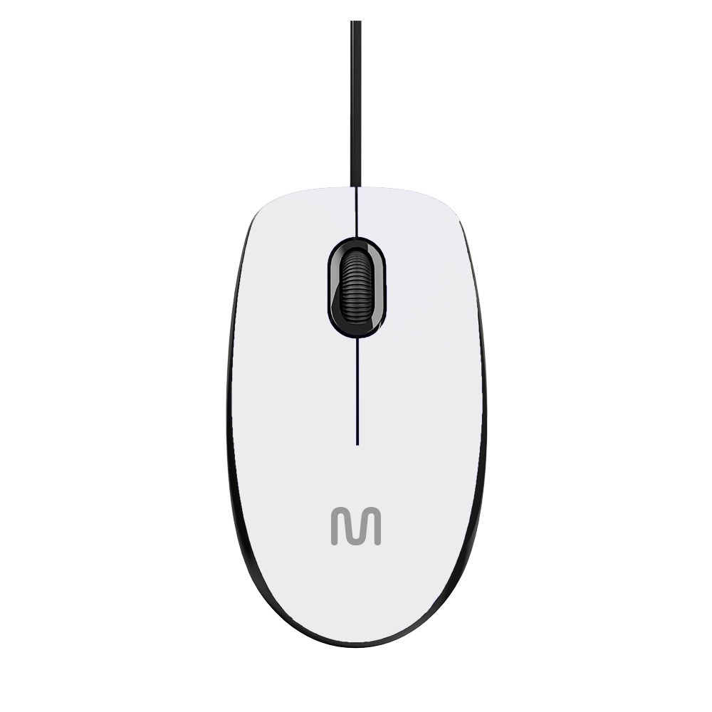 Mouse Com Fio MF400 Clique Silencioso Conexão USB 1200dpi Cabo de 180cm ...