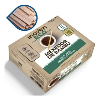 500 Mexedor de Bambu Café Chá Drink Quente Frio Resistente xícara colherzinha