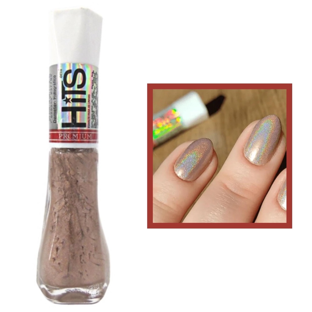 Esmalte Hits Holografico Premium Demeter Cobre 5Free