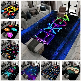Controlador De Videogame Impresso Em Tapete De Tamanho Grande , Para Sofá De Sala De Estar Decoração De Quarto De Menino , Absorção De Água E Antiderrapante , Personalizável4