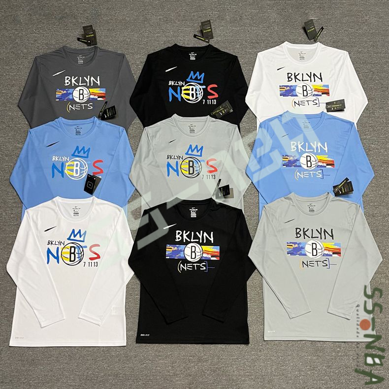 Brooklyn Nets Irving Durant Graffiti Fato de Treinamento de Basquetebol Harden Americano de Secagem Rápida Camiseta de Manga Longa Fato de Tiro Esportivo