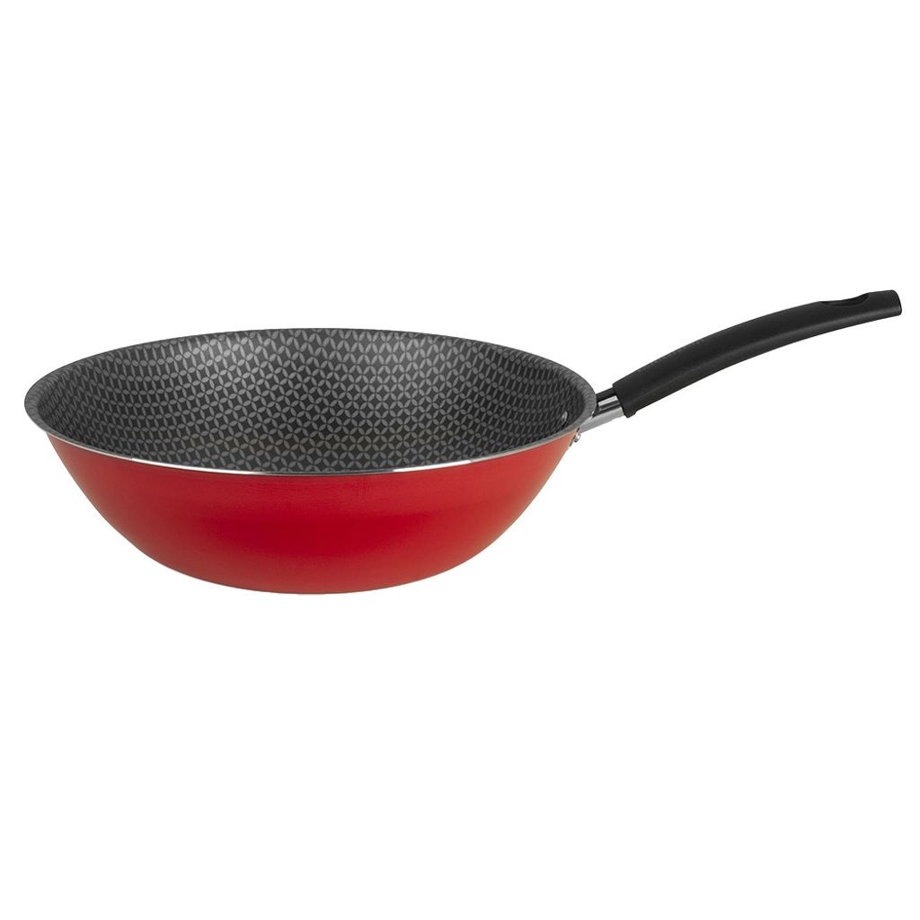 Frigideira Wok 28cm Antiaderente Multiflon Oriental Vermelha