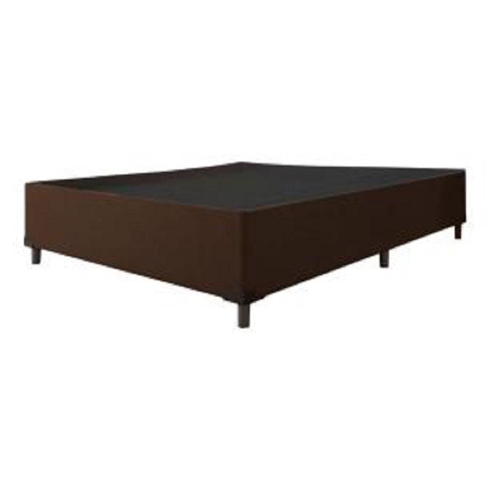 Cama Box Casal 1,38m Com 38cm De Altura Suede Prince Marrom