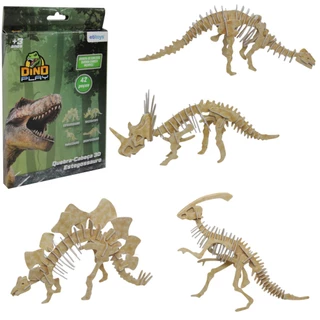 Quebra Cabeca 3D Fossil 42 Ossos de Dinossauro - 4 tipo de dino Sortidos - Etitoys