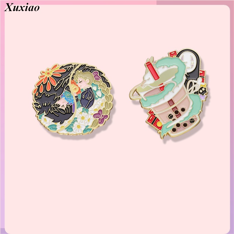 Criativo Anime Spirited Away Esmalte Masculino Sem Rosto Lembranças Mochila Acessórios Presentes Para Amigos