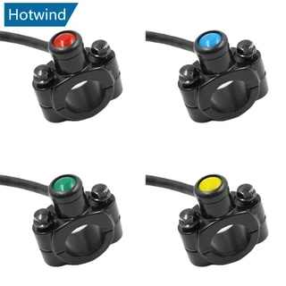 HW 22mm 7/8 " Interruptor De Motocicleta Com Barra De Mão Montagem Do Farol Da Buzina Momentâneo Acessórios C2U6
