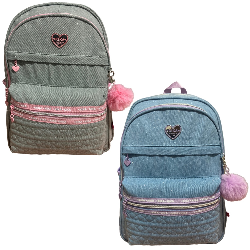 Mochila De Costas Juvenil Kika Jeans Fenix Shopee Brasil