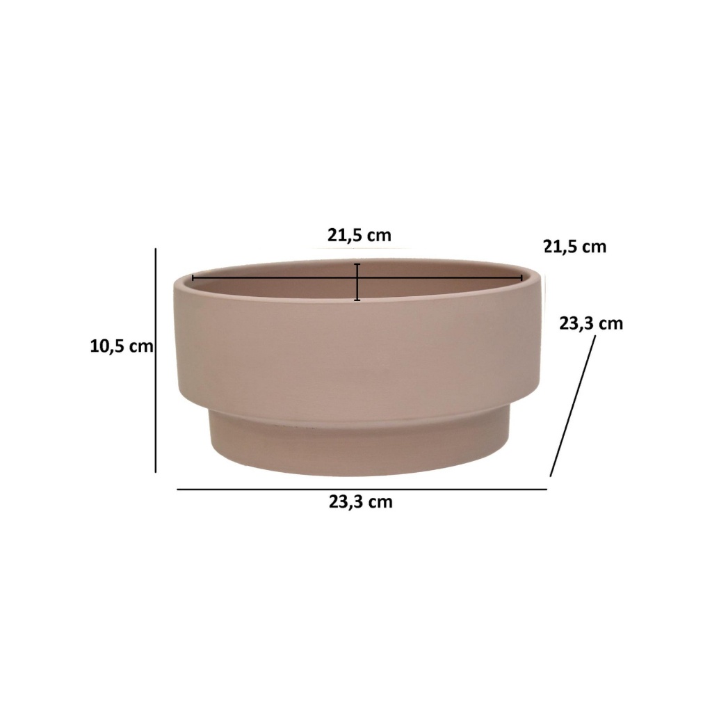 Vaso Decorativo Neutro Cimento - Unidade