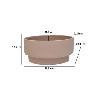 Vaso Decorativo Neutro Cimento - Unidade