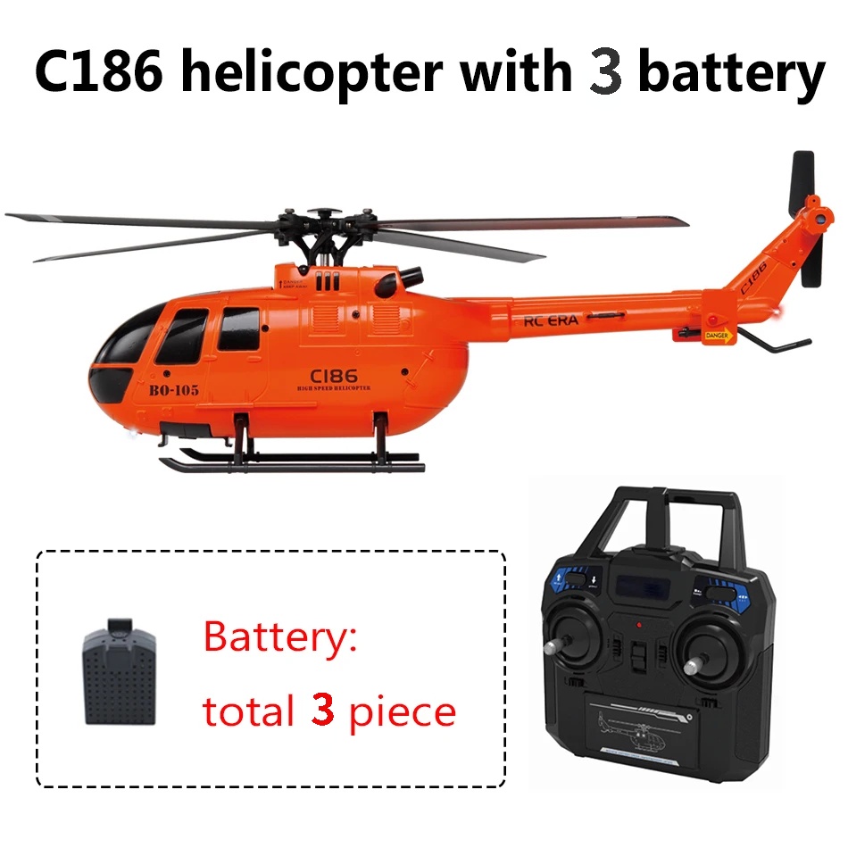 C186 Pro B105 2.4G RTF RC Helicóptero 4 Hélices 6 Eixos Giroscópio