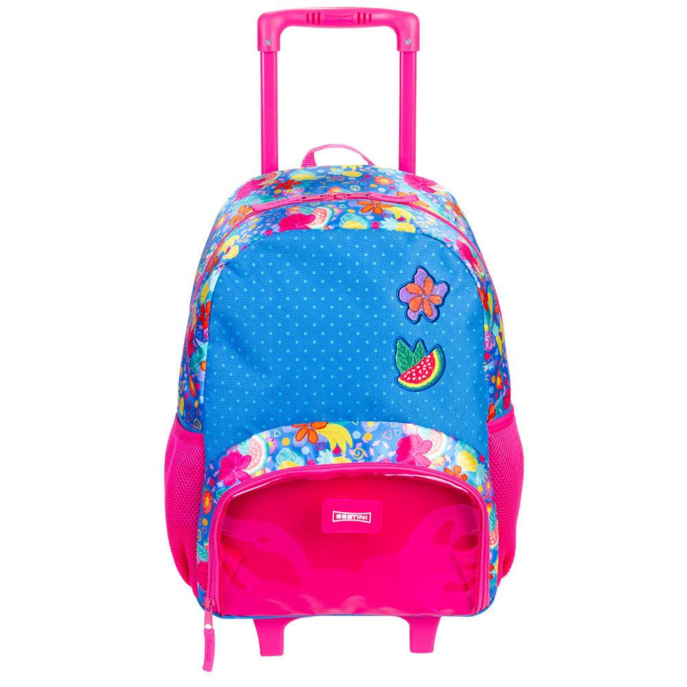 Mochila de Rodinha Grande Sestini M Plus Floral - Colorido
