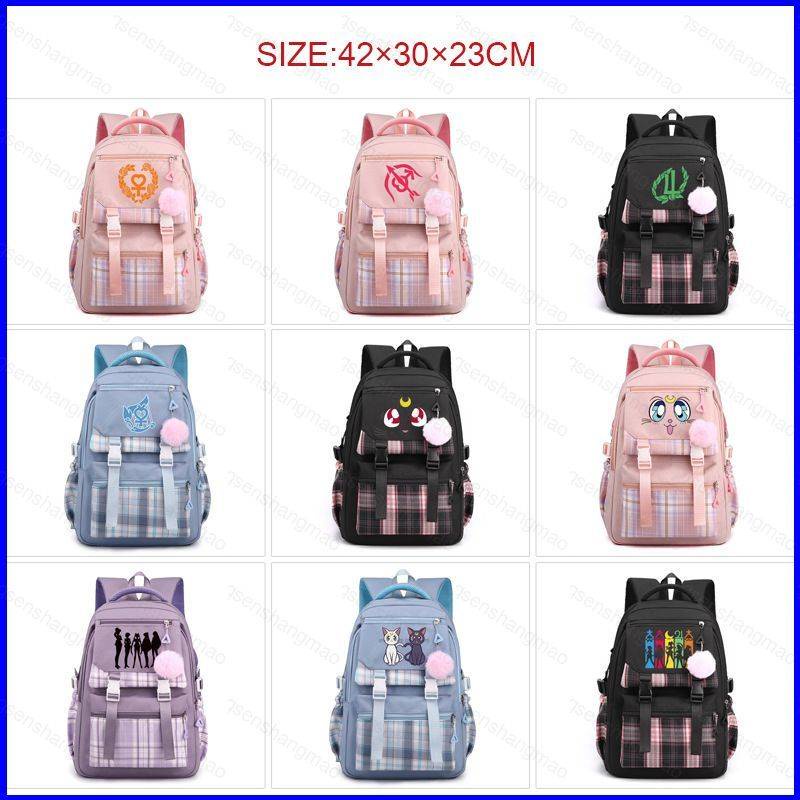 Mochila Flip Sailor Moon Anime Para Estudantes De Moda De Grande Capacidade Personalidade Multiuso Bolsas Escolares Femininas