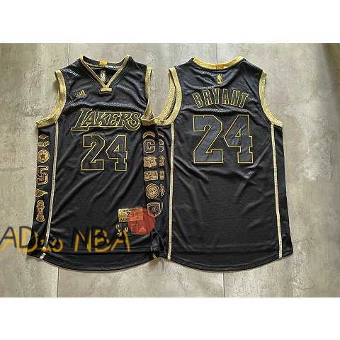 Camisa NBA Los Angeles Lakers Mitchell & Ness # 24 Kobe Bryant Mamba Preta Vintage De Basquete Jersey