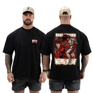 Camiseta Oversized Larga Musculação Estampada Maromba Fitness 100% Algodão Alta Qualidade