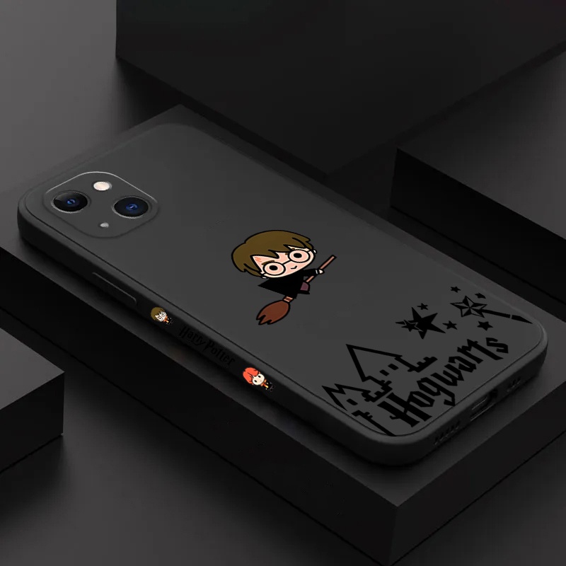 Capa De Telefone Com Tema De Desenho Animado Magic Harry Potter Para iPhone 11 12 13 14 15 Pro Max XS XR X Mini 7 8 Plus SE 2020 2022 Silicone Macia À Prova De Choque