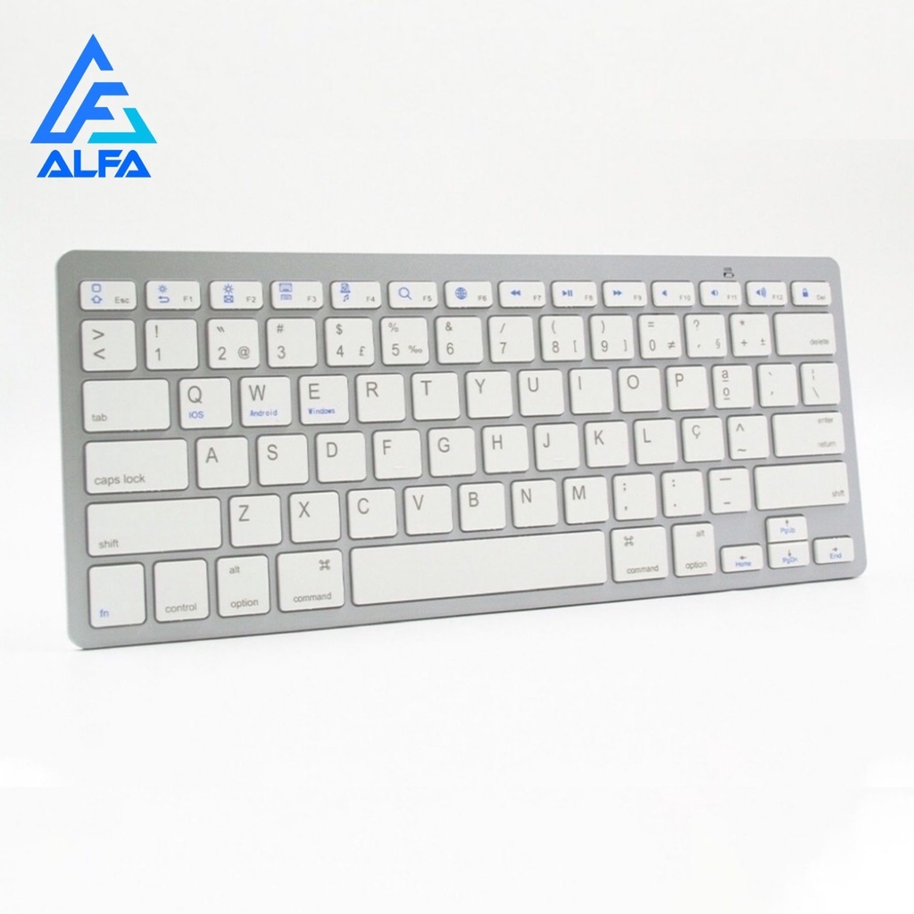 Teclado X5 Sem Fio Bluetooth Portátil iPad/Pc/Computador Branco