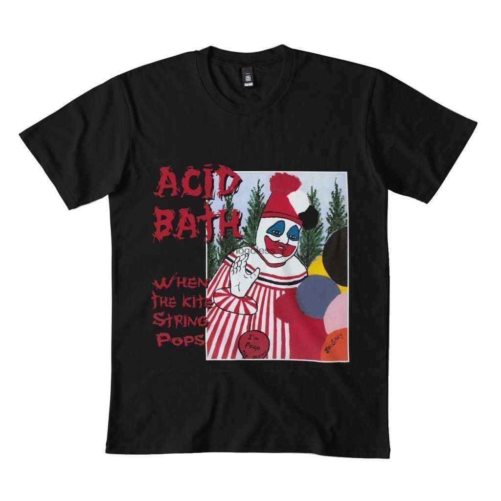 Acid Bath When The Kite String Pops t-shirt para homens t-shirt para homens DMN Preto