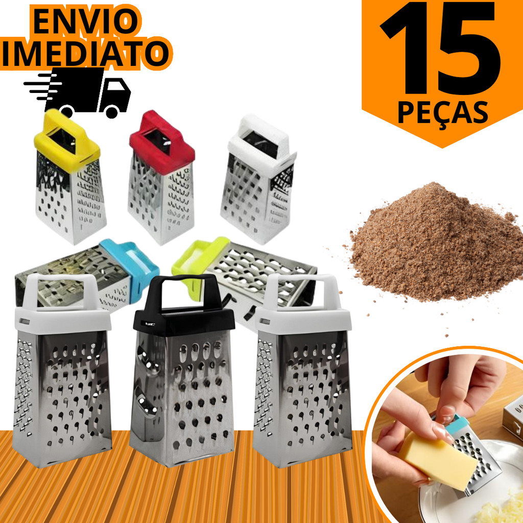 Kit 15 Mini Ralador Inox 4 Faces Com Ima Para Lembrancinhas ...