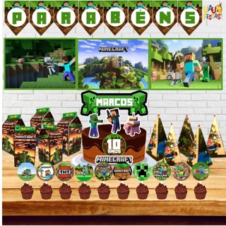 Kit Festa Minecraft Só um Bolinho Lembrancinhas