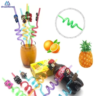 DREAMFOREST 1Pc Canudos Reutilizáveis De Plástico Para Crianças Festas De Aniversário