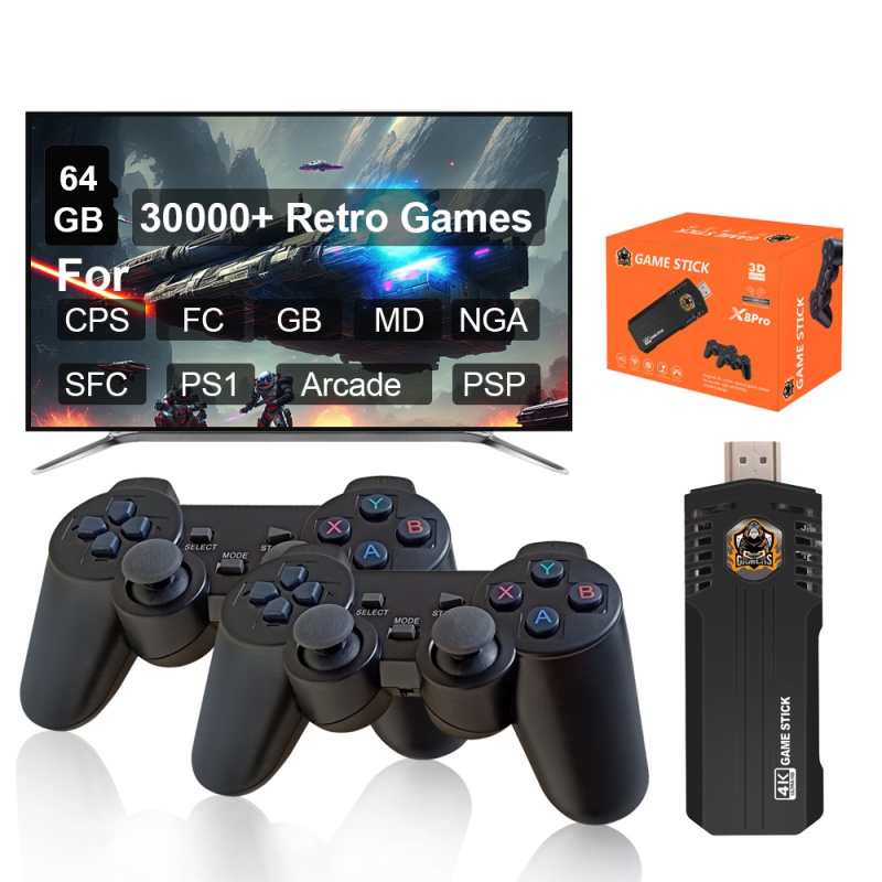 10000/3500 Jogos 4K HDMI Game Stick Sem Fio Dupla Console/Único Jogo De  Vídeo Box Retro Compatível Com Ps1/Cps/Fc/Gb/10 + Emuladors M8 Gamepad