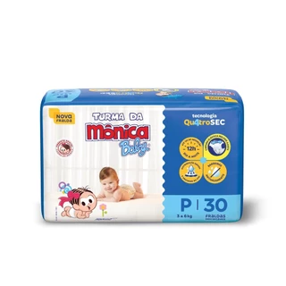 Fralda Turma da Mônica Baby Jumbo P com 30un em Oferta na Shopee