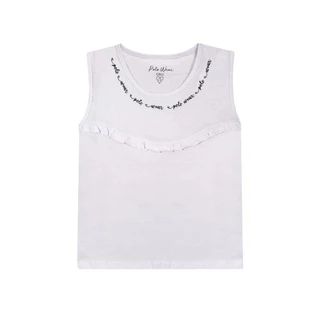 Regata Feminina Infantil Meia Malha Polo Wear Branco