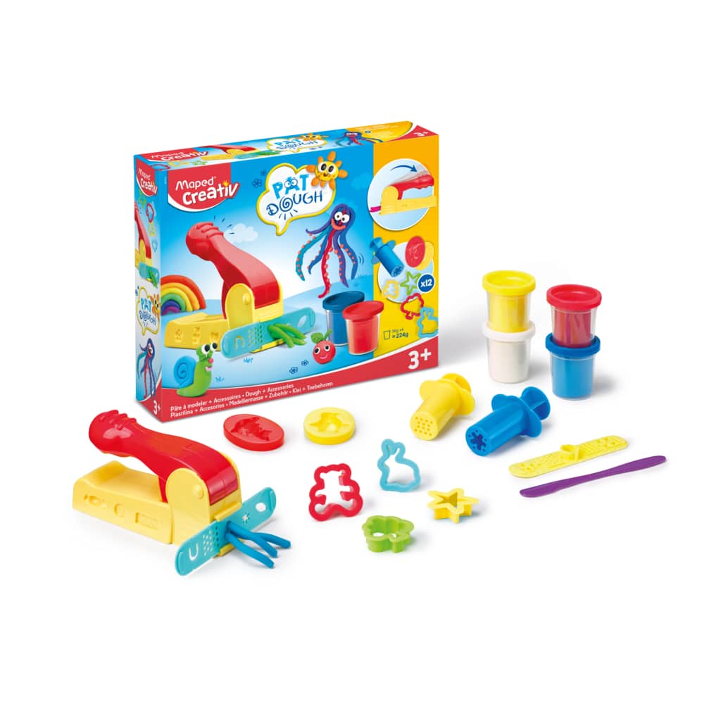 Kit Massa de Modelar com 4 Potes e 12 Acessórios Creativ - MAPED ...