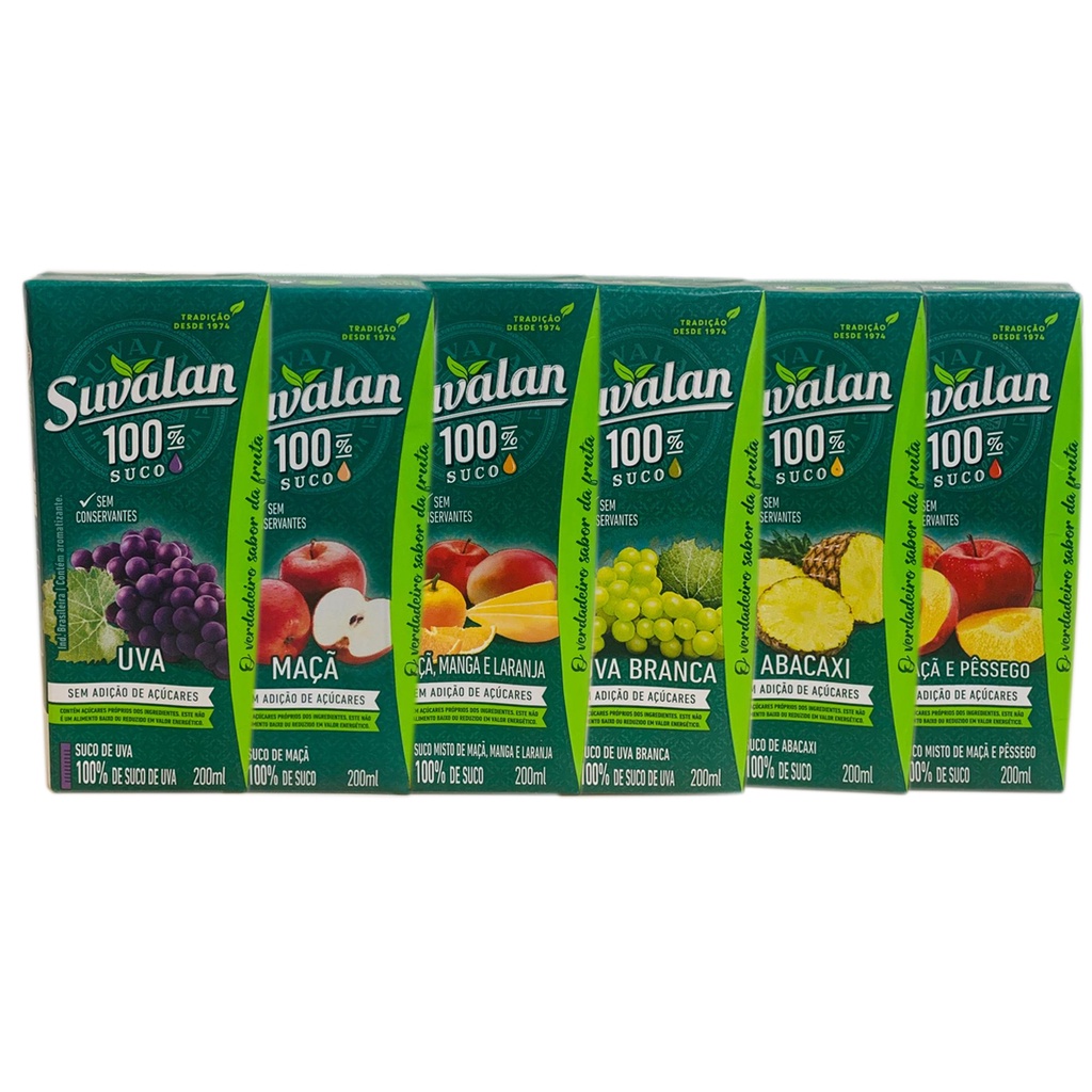 Caixa 20 Sucos 200ml Zero Açúcar S/ Conservante 100% Fruta | Shopee Brasil