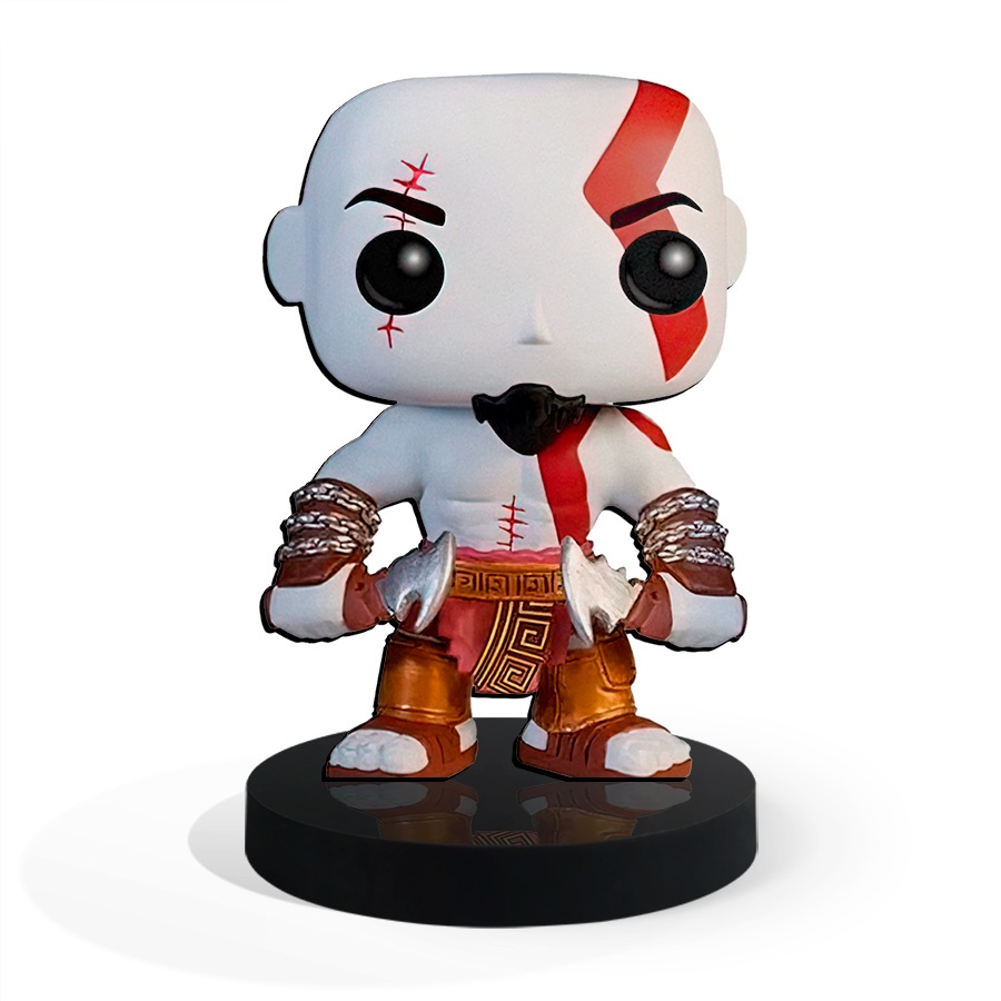 Totem Pequeno Boneco Funko Kratos God of War 7cm + Base 