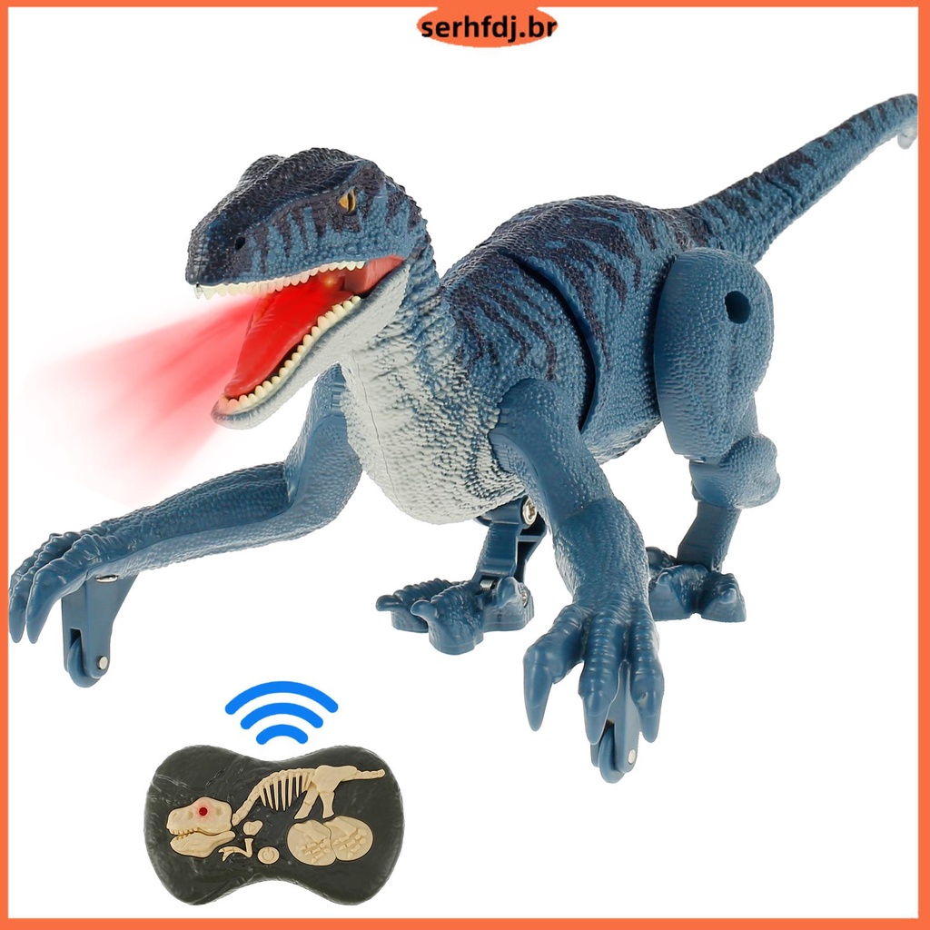 Rc robô dinossauro brinquedos jurássico mundo velociraptor tyrannosaurus rc  animais brinquedos para meninos de controle remoto