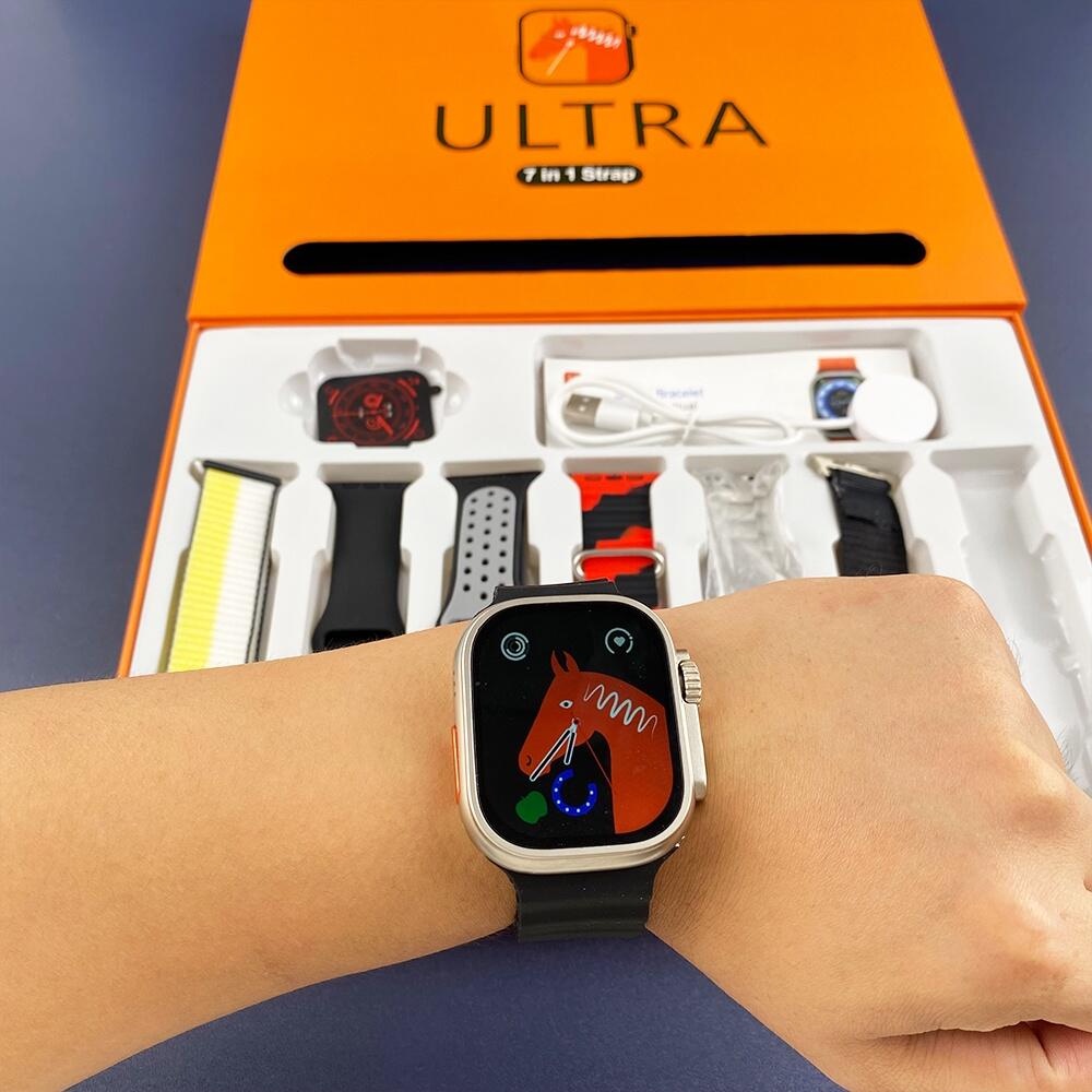 Stock 2023 novo rel gio inteligente ultra 9 smartwatch 7 em 1