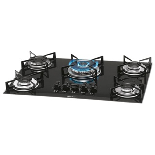 Cooktop 5 Bocas Fischer Tripla Chama com Mesa de Vidro 1743-5733
