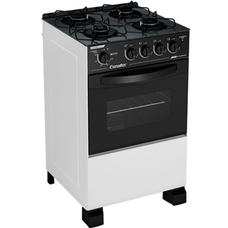 Fogão Esmaltec Caribe Glass 4 Bocas Acendimento Automático Mesa Vidro