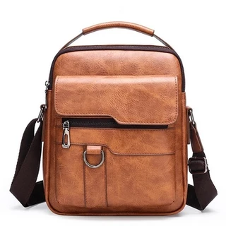 Bolsa de Couro Masculina Estilo Crossbody Casual e Elegante