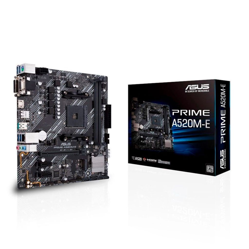 Placa Mãe Asus A520M-E Prime, AMD Socket AM4, DDR4, mATX