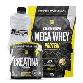 Kit Mega Whey Protein + Creatina Fuel 300g + Galão 950ml