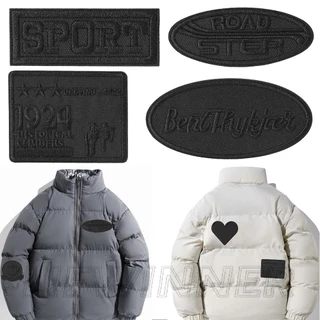 Adesivos Pretos Laváveis-Patch Padrão Quadrado Do Amor-Para Jaquetas , Roupas , Reparo De Bolsas-Autocolantes Sem Rastro-Multiuso , Decoração DIY